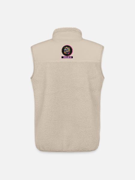 Disco Retro Cassette Neon Gloss - Unisex Sherpa Gilet by Stanley/Stella - beige