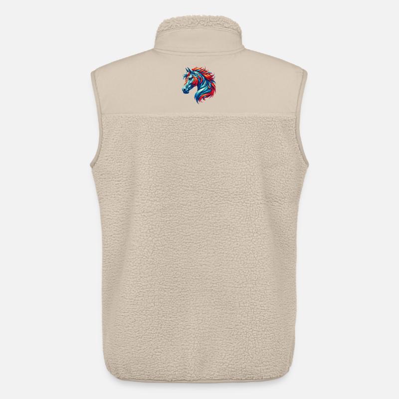 Pferd - Unisex Sherpaweste von Stanley/Stella - Beige