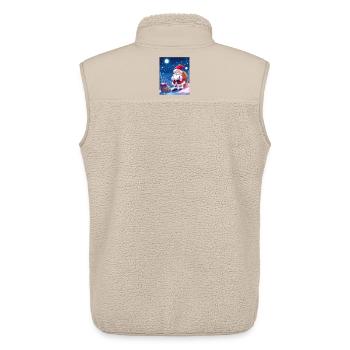 Christmas Man with Gifts Sack - Unisex Sherpa Gilet by Stanley/Stella - beige - Back - AI Model Male 178 light (178cm)