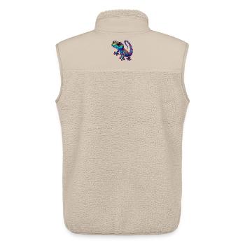 Gecko - Veste sans manches sherpa unisexe Stanley/Stella - beige - Dos - AI Model Male 178 light (178cm)