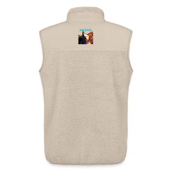 Aiguille du Midi - Unisex Sherpa Gilet by Stanley/Stella - beige - Back - AI Model Male 178 light (178cm)