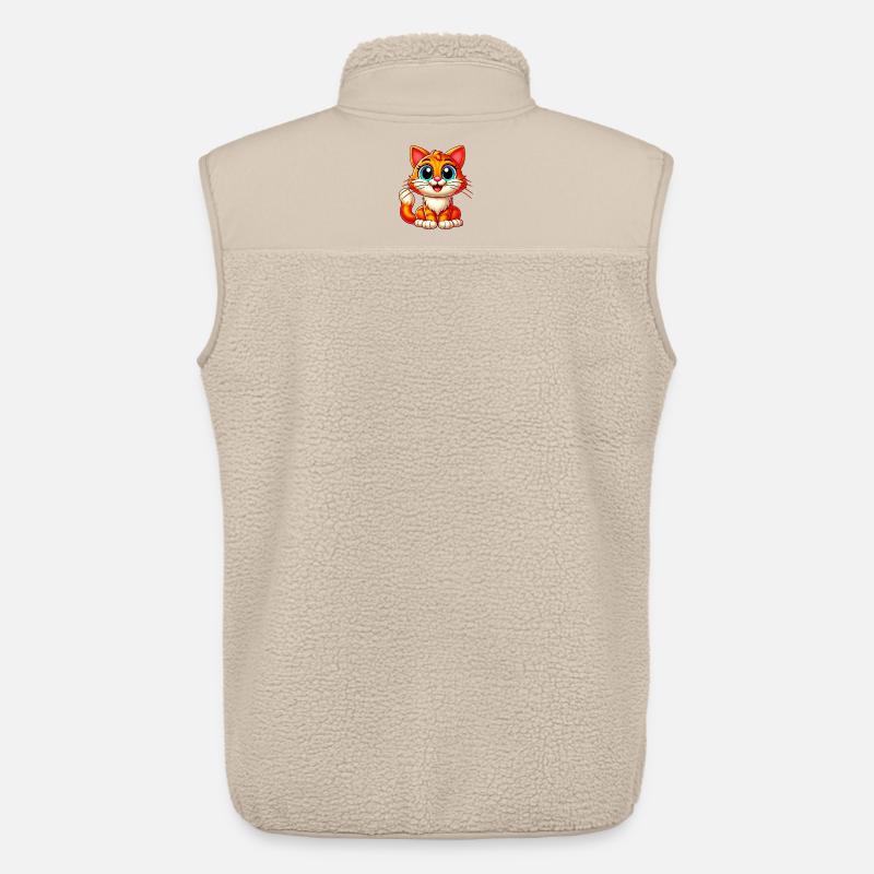 Katze - Unisex Sherpaweste von Stanley/Stella - Beige