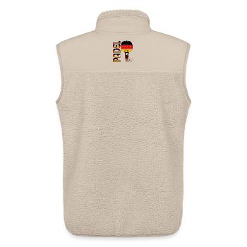 DEUTSCHES PADEL TENNIS DEUTSCHLAND - Unisex Sherpaweste von Stanley/Stella - Beige - Hinten - AI Model Male 178 light (178cm)