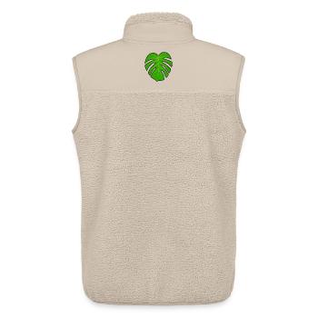 Monstera Pflanze - Unisex Sherpaweste von Stanley/Stella - Beige - Hinten - AI Model Male 178 light (178cm)