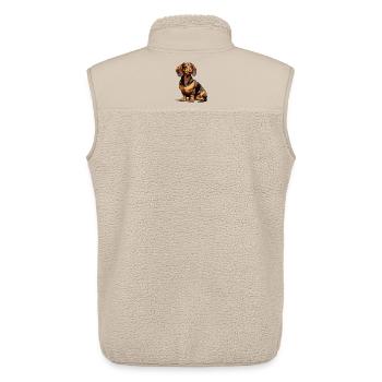 Sitzender Dackel - Unisex Sherpaweste von Stanley/Stella - Beige - Hinten - AI Model Male 178 light (178cm)