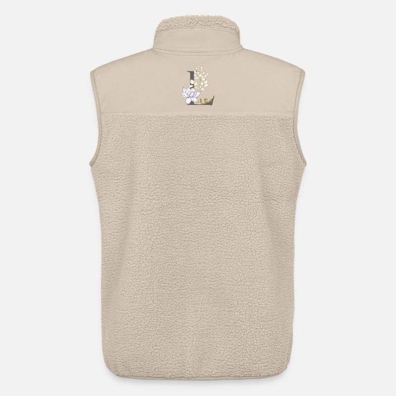 Lettre L Initiale Lea - Veste sans manches sherpa unisexe Stanley/Stella - beige
