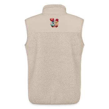 Herzballon und Rosenmagie - Unisex Sherpaweste von Stanley/Stella - Beige - Hinten - AI Model Male 178 light (178cm)