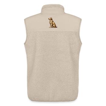 Golden retriever - Veste sans manches sherpa unisexe Stanley/Stella - beige - Dos - AI Model Male 178 light (178cm)