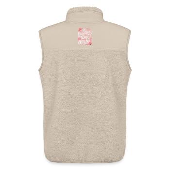 Lustige Party zum Galentine‘s Day - Unisex Sherpaweste von Stanley/Stella - Beige - Hinten - AI Model Male 178 light (178cm)