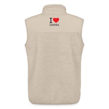 J’ADORE GÉRONE - Veste sans manches sherpa unisexe Stanley/Stella - beige - Dos - AI Model Male 178 light (178cm)
