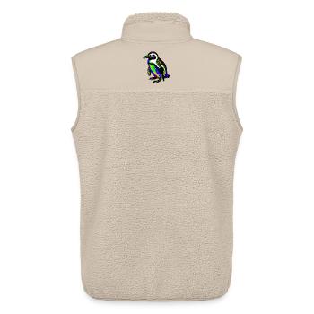 Penguin - Unisex Sherpa Gilet by Stanley/Stella - beige - Back - AI Model Male 178 light (178cm)