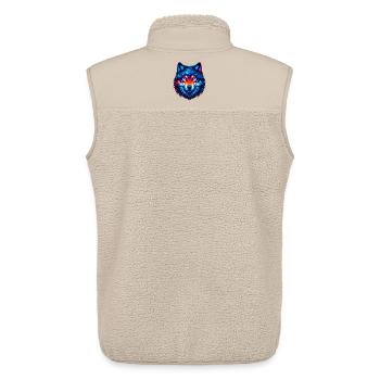 Wolf - Unisex Sherpaweste von Stanley/Stella - Beige - Hinten - AI Model Male 178 light (178cm)