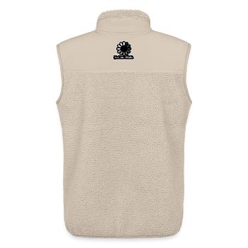 Laissez-moi penser chargeur - Veste sans manches sherpa unisexe Stanley/Stella - beige - Dos - AI Model Male 178 light (178cm)