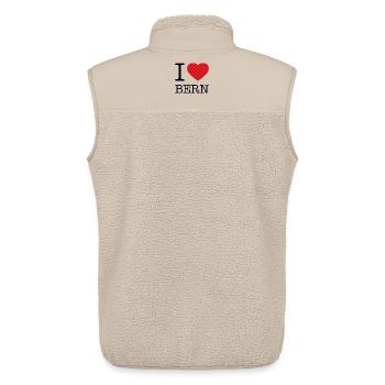 I LOVE BERN - Unisex Sherpa Gilet by Stanley/Stella - beige - Back - AI Model Male 178 light (178cm)