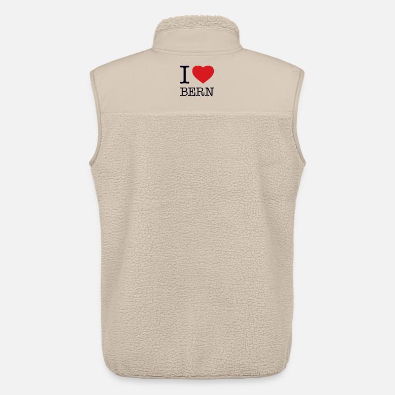 I LOVE BERN - Unisex Sherpaweste von Stanley/Stella - Beige