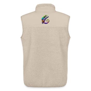 Gecko - Unisex Sherpaweste von Stanley/Stella - Beige - Hinten - AI Model Male 178 light (178cm)