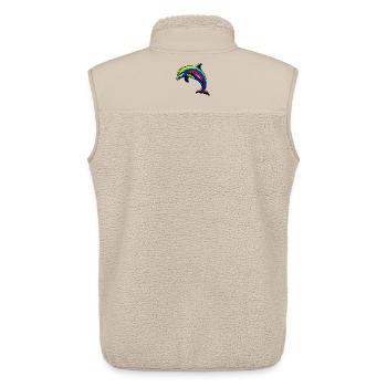 Delfin - Unisex Sherpaweste von Stanley/Stella - Beige - Hinten - AI Model Male 178 light (178cm)