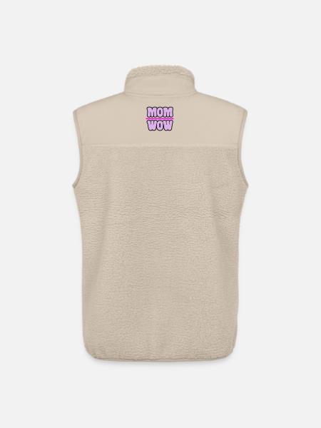 mom - Unisex Sherpa Gilet by Stanley/Stella - beige