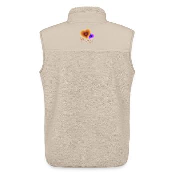 Valentine's Day - Groovy Flash Hearts - Unisex Sherpa Gilet by Stanley/Stella - beige - Back - AI Model Male 178 light (178cm)