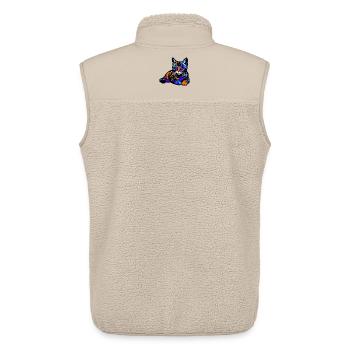 Cat - Unisex Sherpa Gilet by Stanley/Stella - beige - Back - AI Model Male 178 light (178cm)