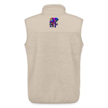 Elefant - Unisex Sherpaweste von Stanley/Stella - Beige - Hinten - AI Model Male 178 light (178cm)