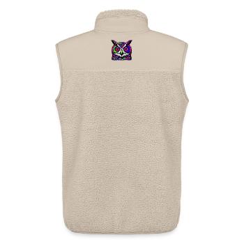 Eule - Unisex Sherpaweste von Stanley/Stella - Beige - Hinten - AI Model Male 178 light (178cm)