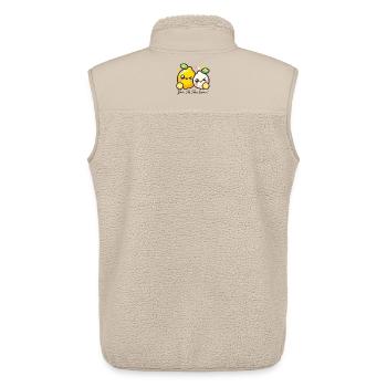 Sweet Lemon Design - Vous êtes mon principal presseur ! - Veste sans manches sherpa unisexe Stanley/Stella - beige - Dos - AI Model Male 178 light (178cm)