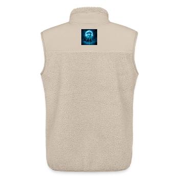Todesfee, Kolkrabe, Monde - Unisex Sherpaweste von Stanley/Stella - Beige - Hinten - AI Model Male 178 light (178cm)