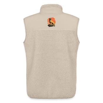 Lion from mountain Retro - Unisex Sherpaweste von Stanley/Stella - Beige - Hinten - AI Model Male 178 light (178cm)
