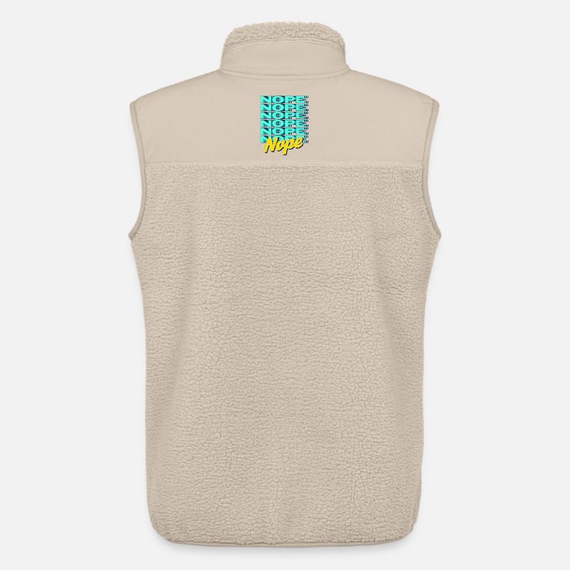 NOPE – Déclaration audacieuse et impertinente - Veste sans manches sherpa unisexe Stanley/Stella - beige