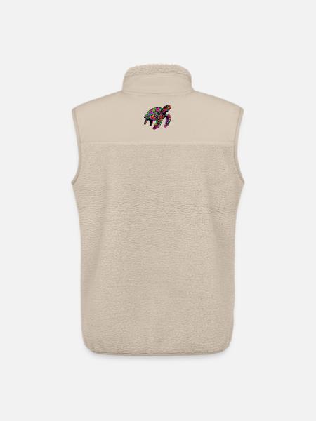 Sea turtle - Unisex Sherpa Gilet by Stanley/Stella - beige