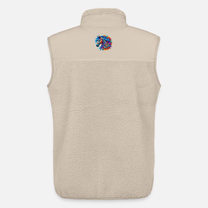 Pferd - Unisex Sherpaweste von Stanley/Stella - Beige