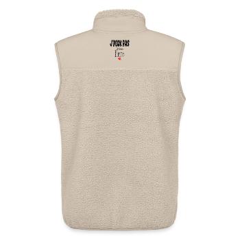 J'Peux Pas Je suis Mère - Veste sans manches sherpa unisexe Stanley/Stella - beige - Dos - AI Model Male 178 light (178cm)