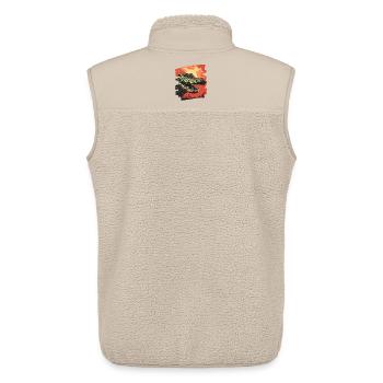 Krokodil - Unisex Sherpaweste von Stanley/Stella - Beige - Hinten - AI Model Male 178 light (178cm)