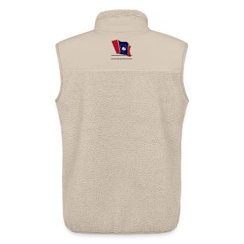 Drapeau Mississippi bannière de texte - Veste sans manches sherpa unisexe Stanley/Stella - beige - Dos - AI Model Male 178 light (178cm)
