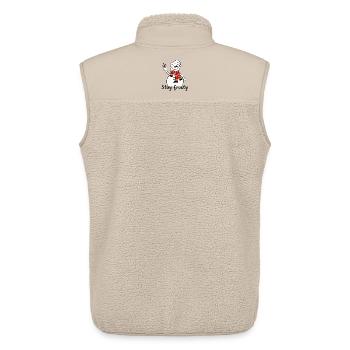 Fröhlicher Schneemann mit rotem Schal - Unisex Sherpaweste von Stanley/Stella - Beige - Hinten - AI Model Male 178 light (178cm)