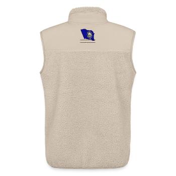 Flag New Hampshire text banner - Unisex Sherpa Gilet by Stanley/Stella - beige - Back - AI Model Male 178 light (178cm)