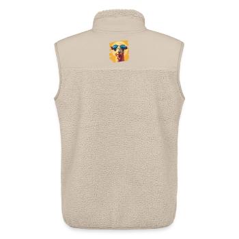 Camel - Unisex Sherpa Gilet by Stanley/Stella - beige - Back - AI Model Male 178 light (178cm)