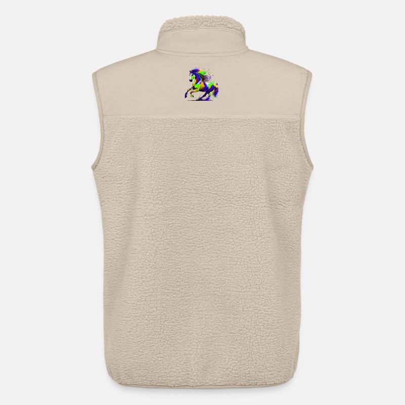 Pferd - Unisex Sherpaweste von Stanley/Stella - Beige