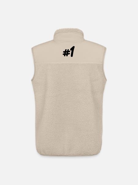 Number 1 # - Unisex Sherpa Gilet by Stanley/Stella - beige