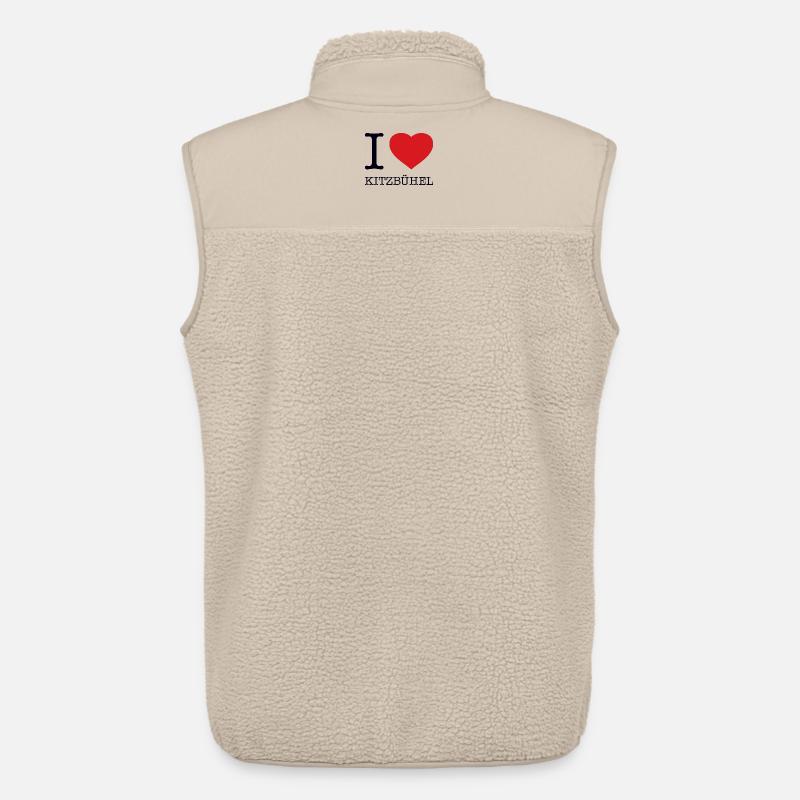 I LOVE KITZBÜHEL - Unisex Sherpaweste von Stanley/Stella - Beige
