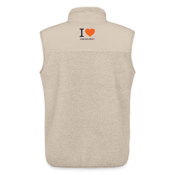 I LOVE AMERSFOORT - Unisex Sherpa Gilet by Stanley/Stella - beige - Back - AI Model Male 178 light (178cm)