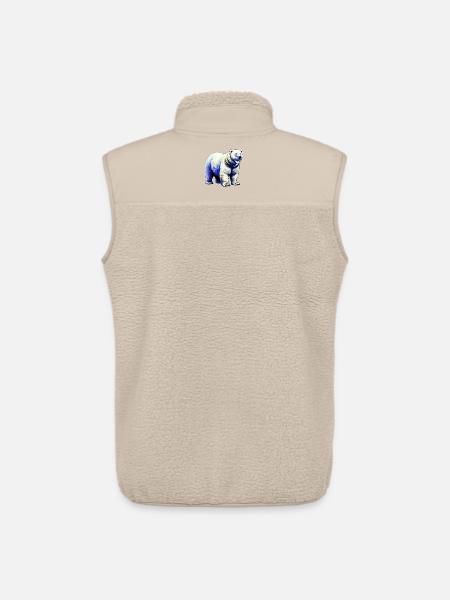 White polar bear - Unisex Sherpa Gilet by Stanley/Stella - beige