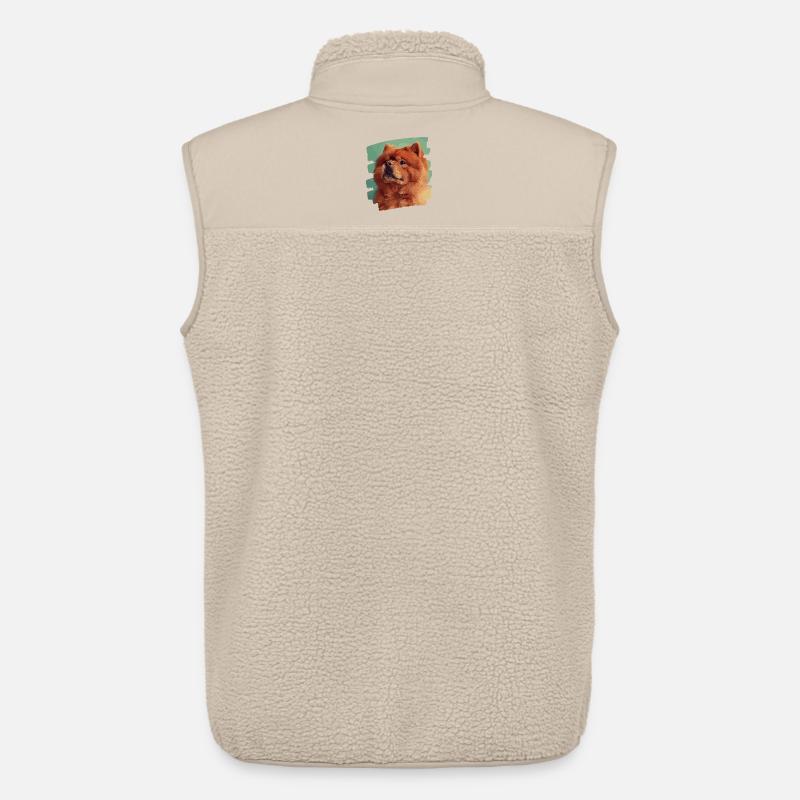 Chow Chow - Unisex Sherpaweste von Stanley/Stella - Beige