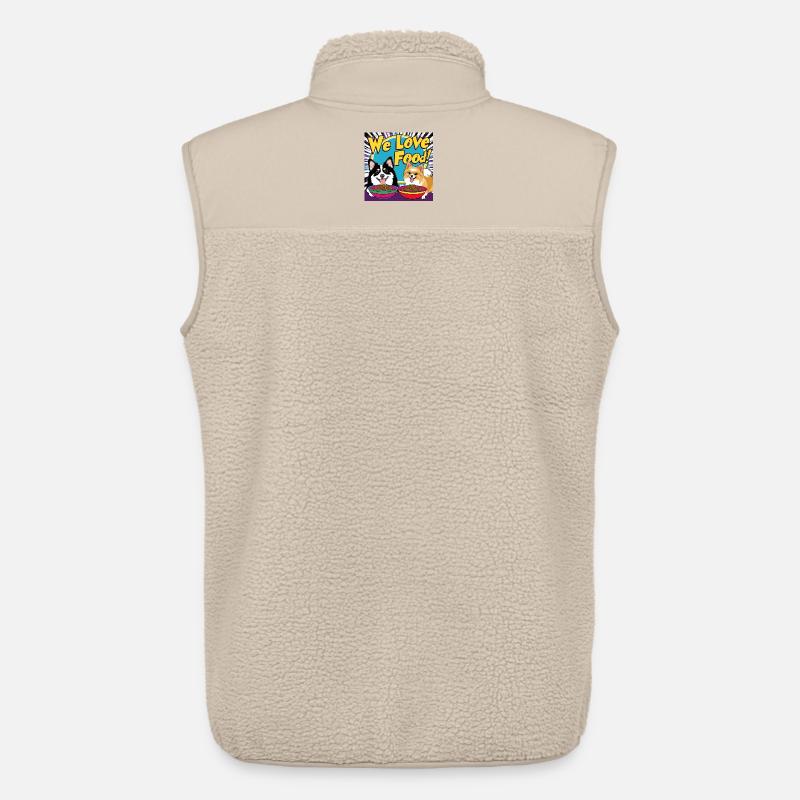 Comic Dogs - Vi elsker mad - Stanley/Stella unisex sherpavest - beige