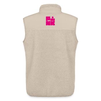 Bold & Fun – PINK Statement in knalligem Style - Unisex Sherpaweste von Stanley/Stella - Beige - Hinten - AI Model Male 178 light (178cm)