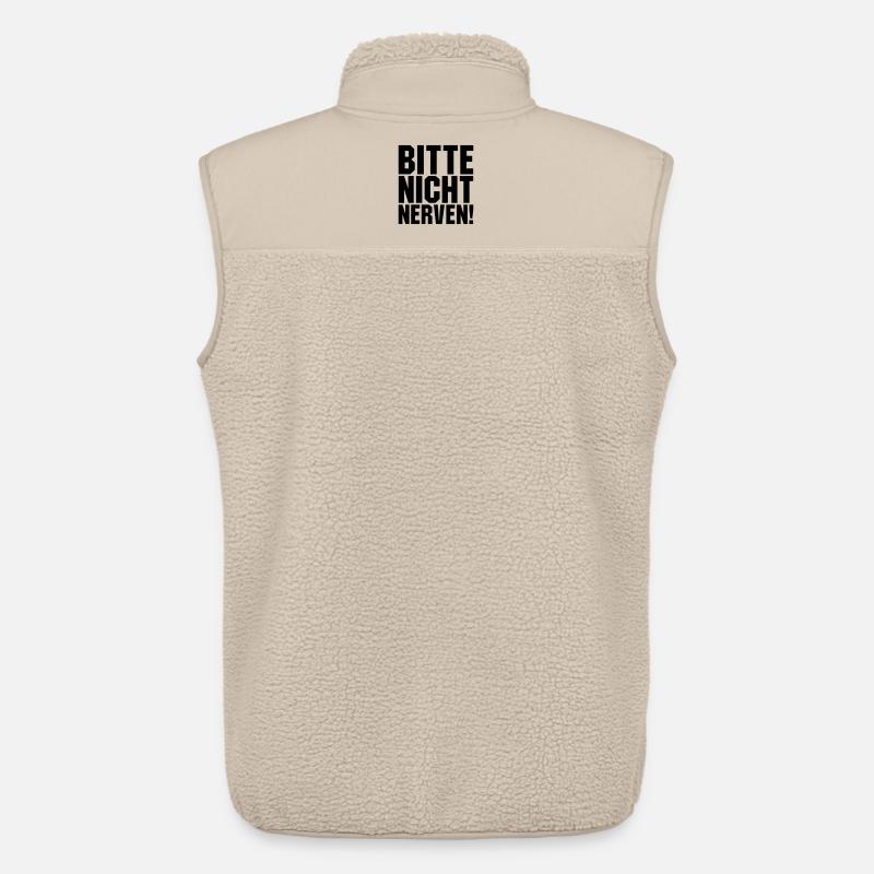 Bitte nicht nerven - Unisex Sherpaweste von Stanley/Stella - Beige