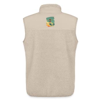 Surfer - Unisex Sherpaweste von Stanley/Stella - Beige - Hinten - AI Model Male 178 light (178cm)