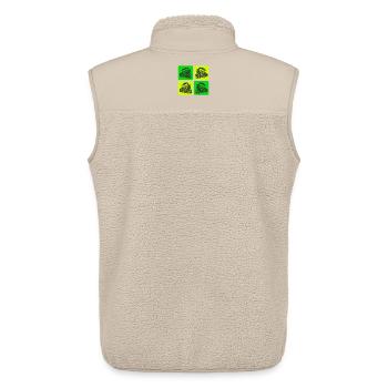 Dampflokomotive Retro Design - Unisex Sherpaweste von Stanley/Stella - Beige - Hinten - AI Model Male 178 light (178cm)