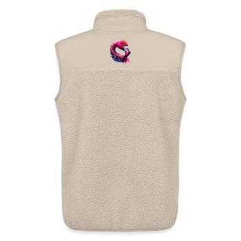 Flamingo - Unisex Sherpaweste von Stanley/Stella - Beige - Hinten - AI Model Male 178 light (178cm)
